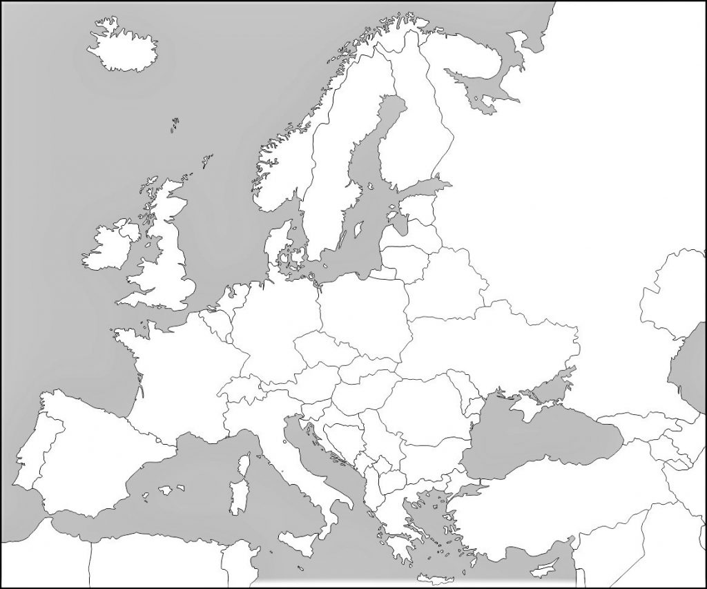 mapa europa mudo