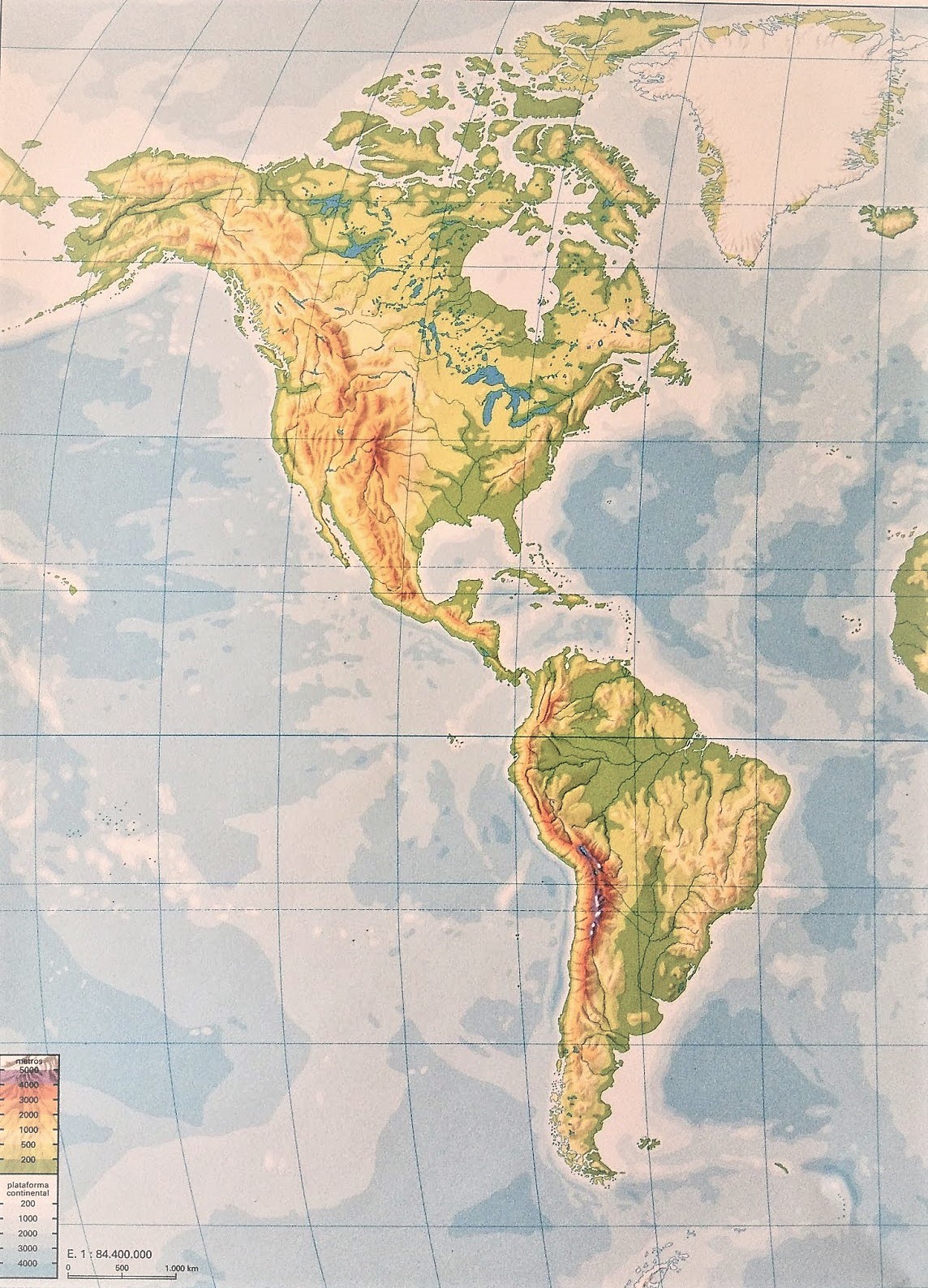 Mapa Fisico Mudo De America Para Imprimir En A4 Mapa