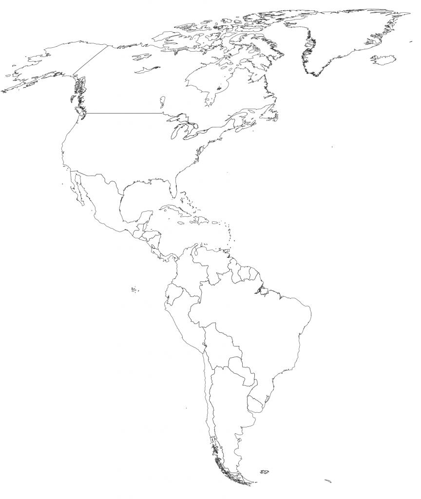 mapa de america en blanco