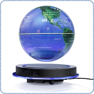 esfera de 20 cm con soporte de levitación planeta que levita y rota magnético Globo terráqueo flotante para mesa de oficina idea como regalo genial y educativo para él con mapa del mundo 