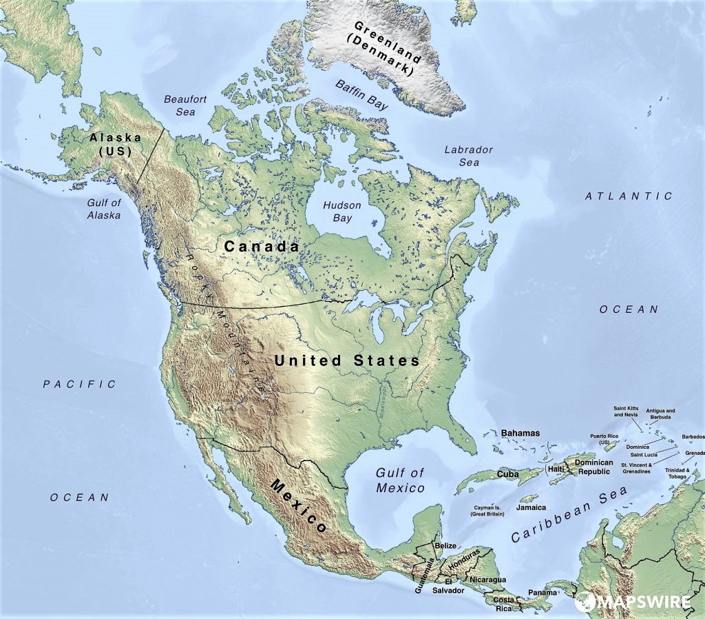 mapa america del norte grande ingles