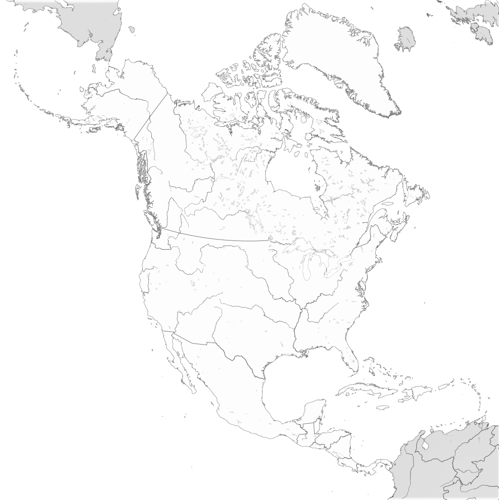 mapa norte america blanco