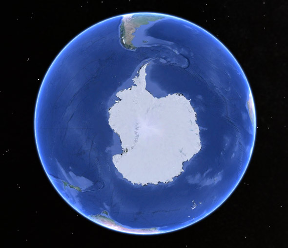 antartida globo continente
