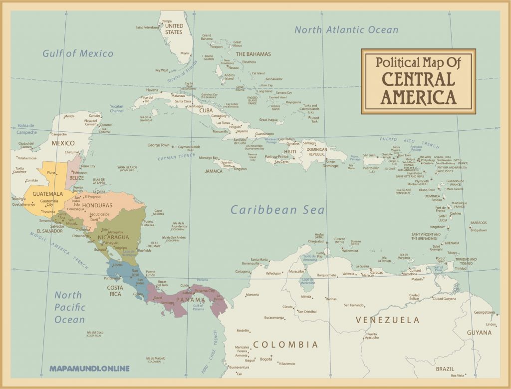 mapa centroamerica completo