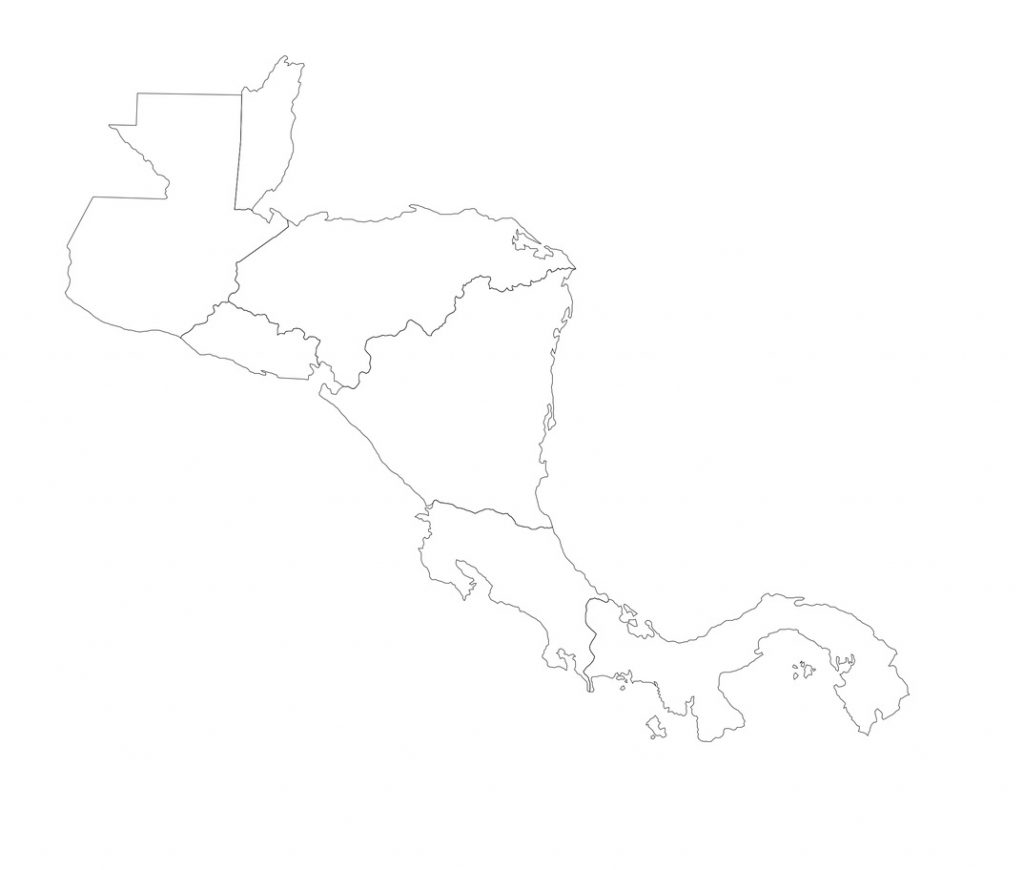 mapa centroamerica para colorear