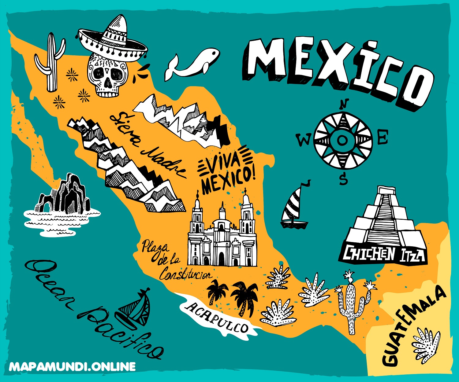 ▷ Mapa de México 🥇 Político y Físico | Calidad HD Para Imprimir | 2023