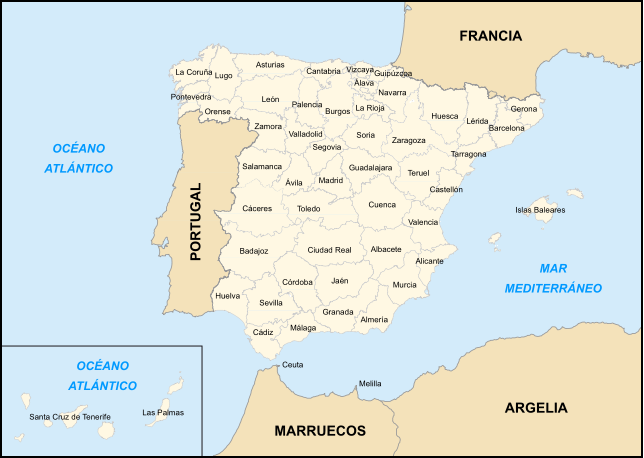 mapa provincias españa