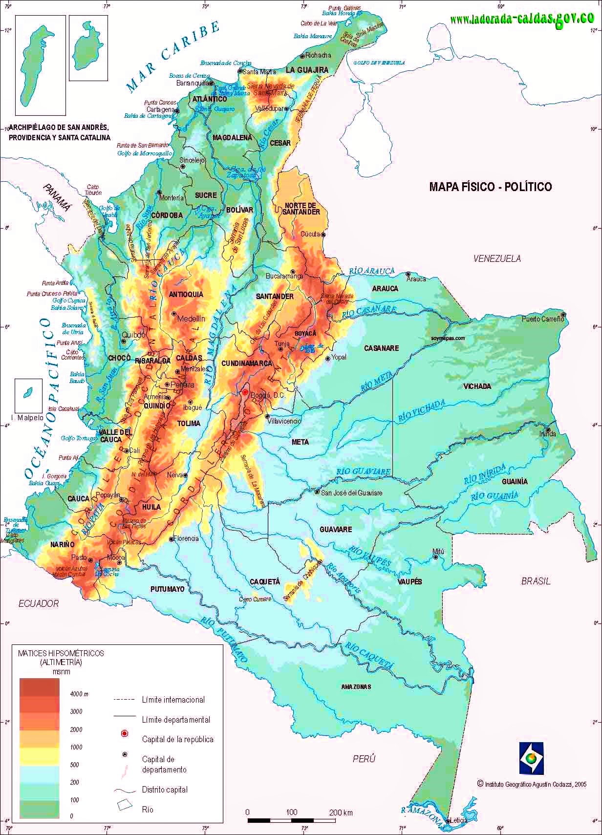 Mapa Politico De Colombia | Mapa