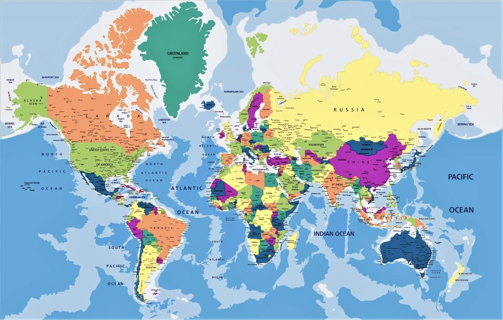 mapa mundi politico del mundo