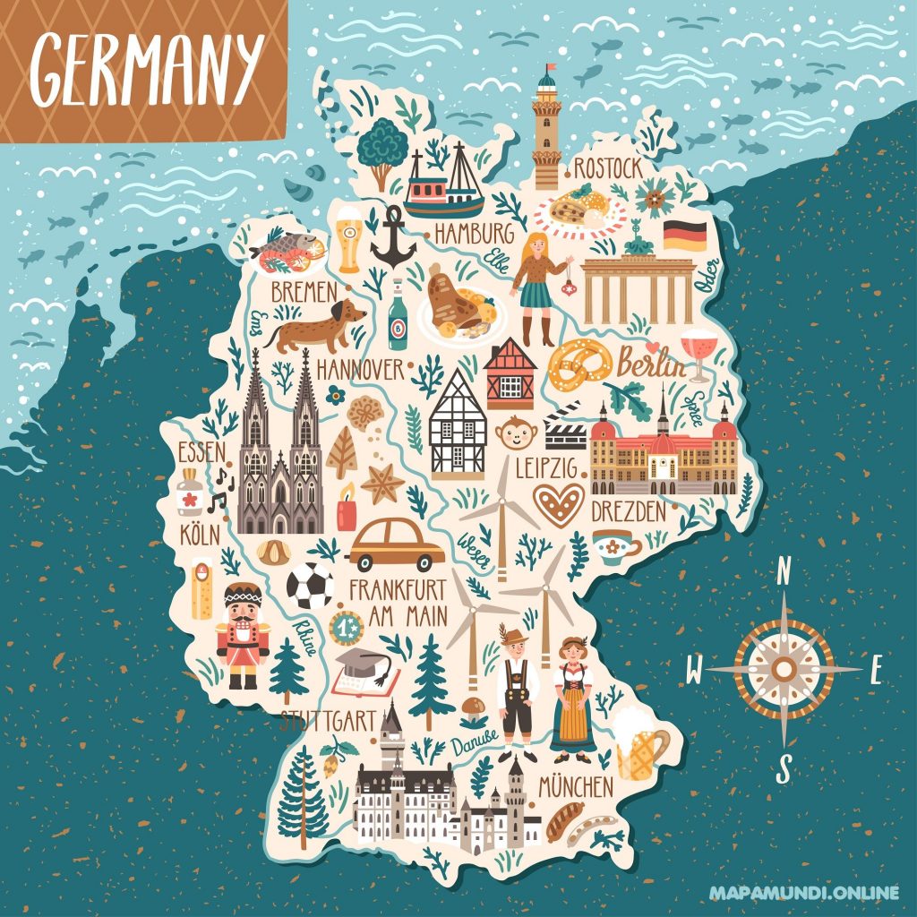 mapa alemania niños dibujos