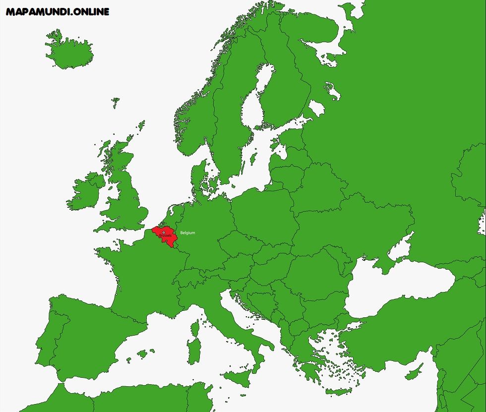 mapa politico belgica europa