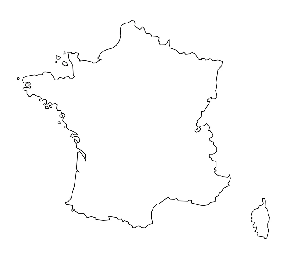 mapa francia blanco imprimir