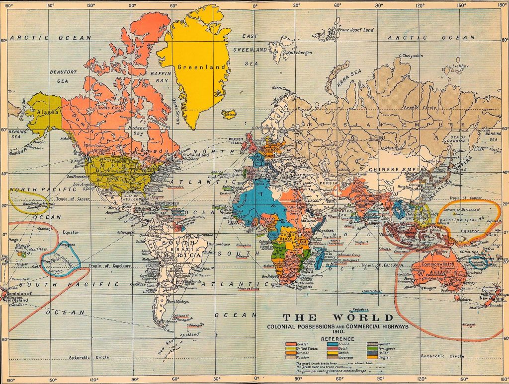 mapamundi s xx 1910 epoca colonial