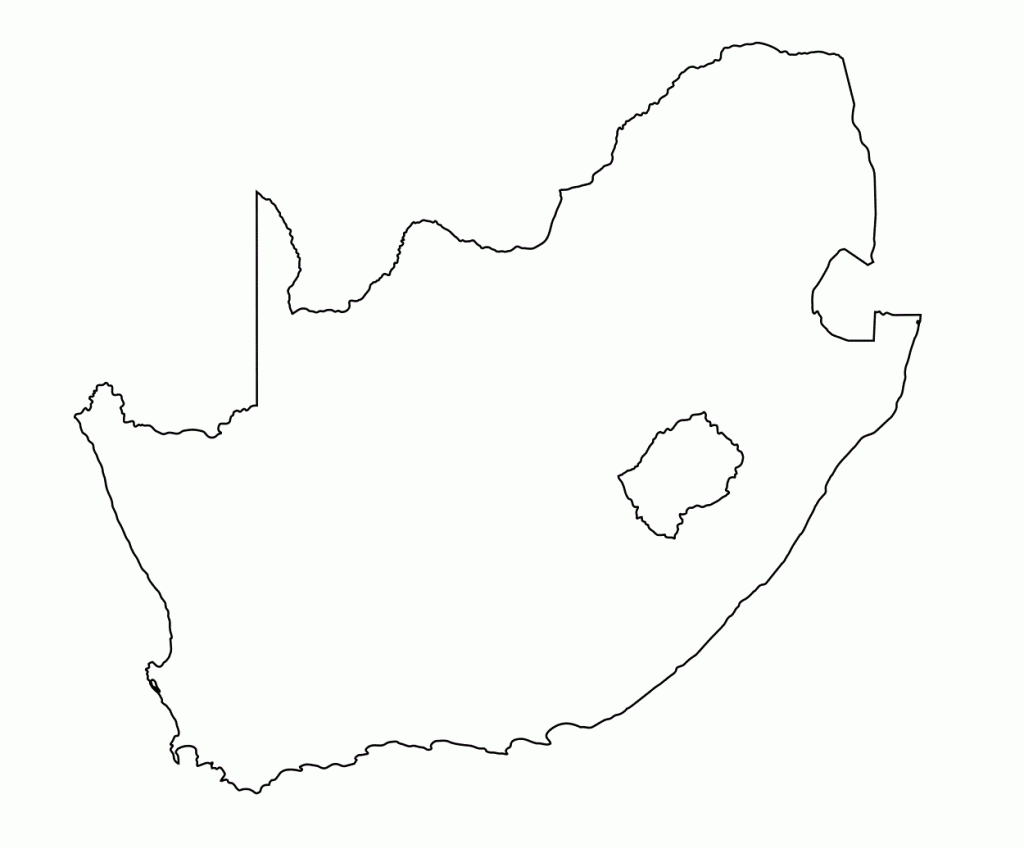 mapa de sudafrica para colorear dibujar pintar
