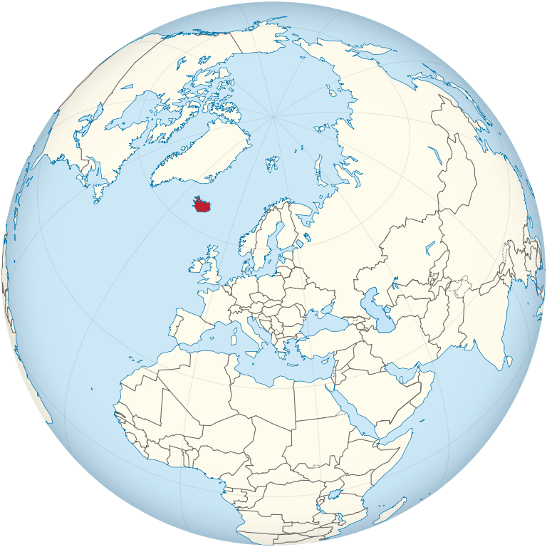 islandia mapamundi globo terraqueo