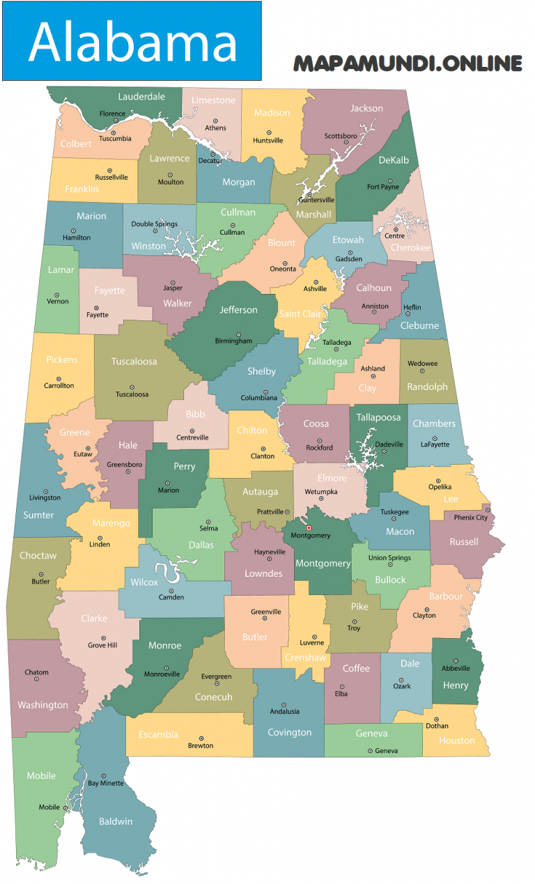 Mapa De Alabama Pol Tico Y F Sico Im Genes HD 2025 Mapa Alabama 768x1269 