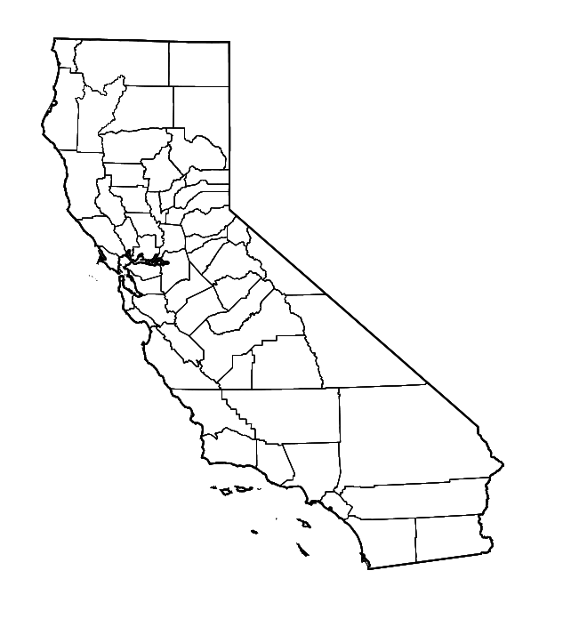 mapa california colorear