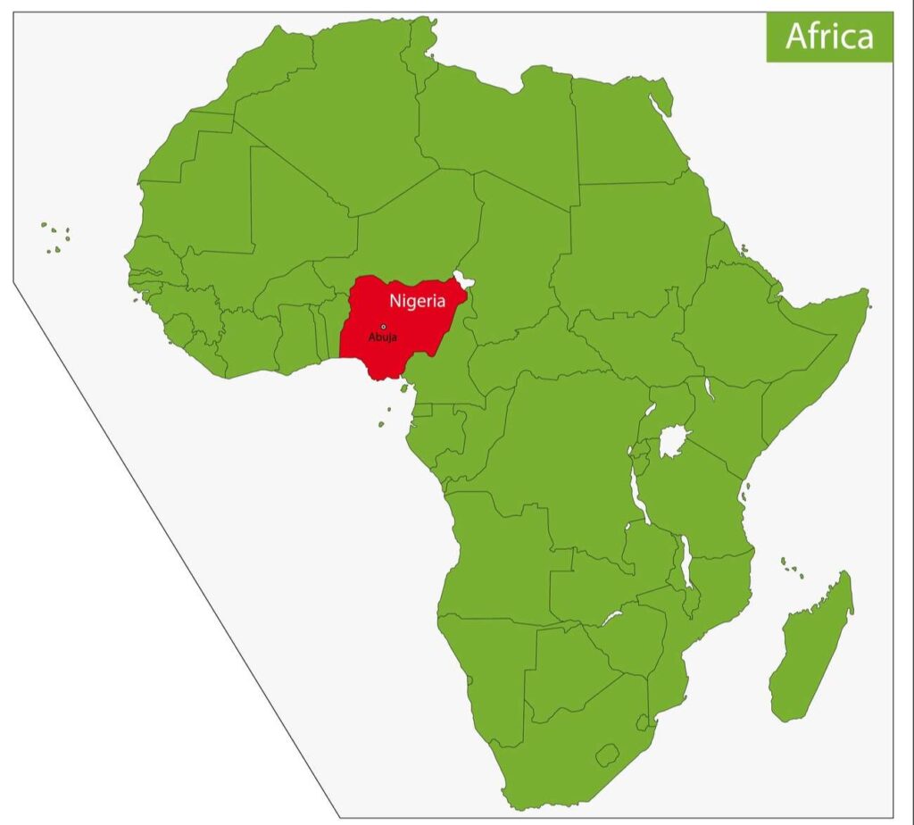 mapa nigeria africa